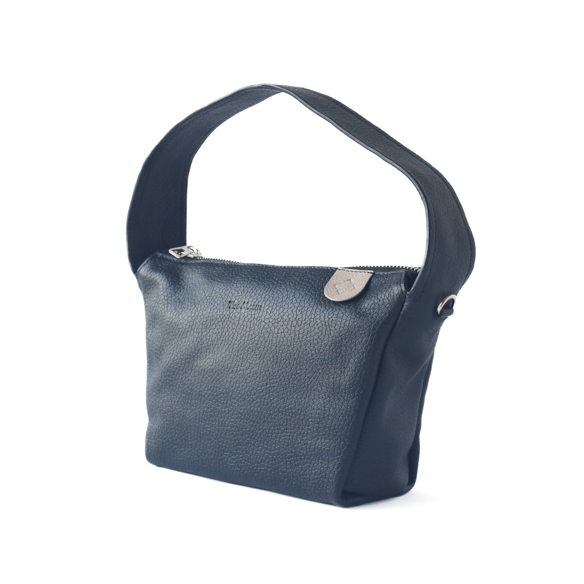 Yaya Leather Bucket Bag - Navy Blue - Marmalade