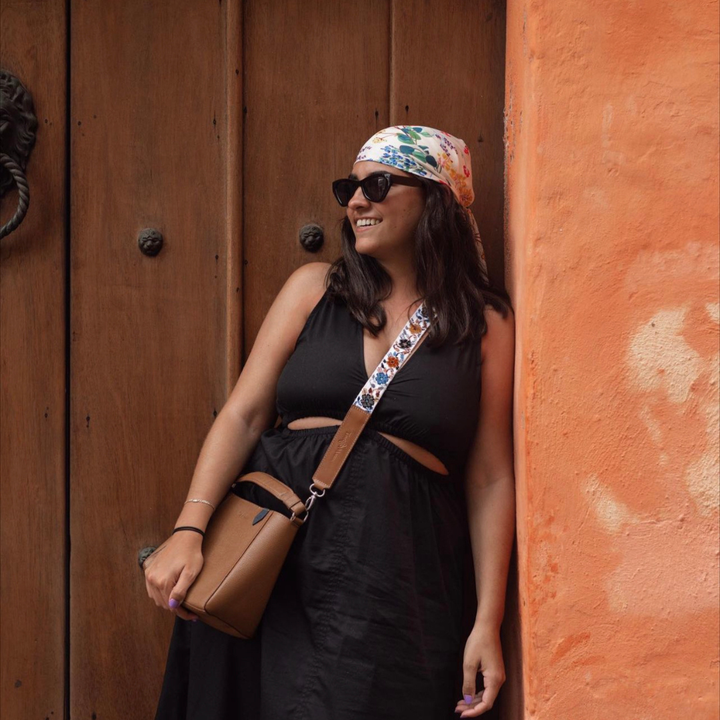 Yaya Leather Bucket Bag & Mai Woven Strap