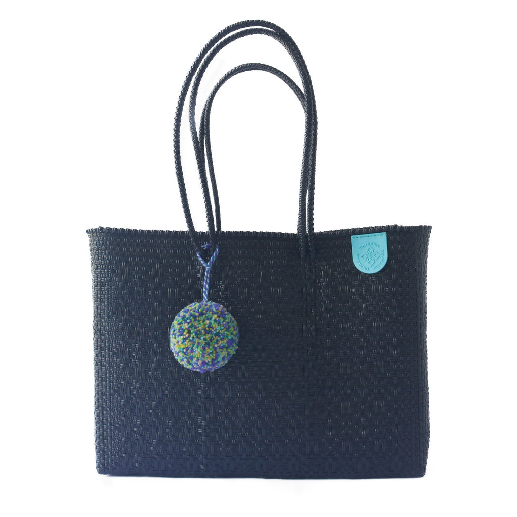 Beach Tote bag Waterproof Bottom, Blue Women Shoulder bag