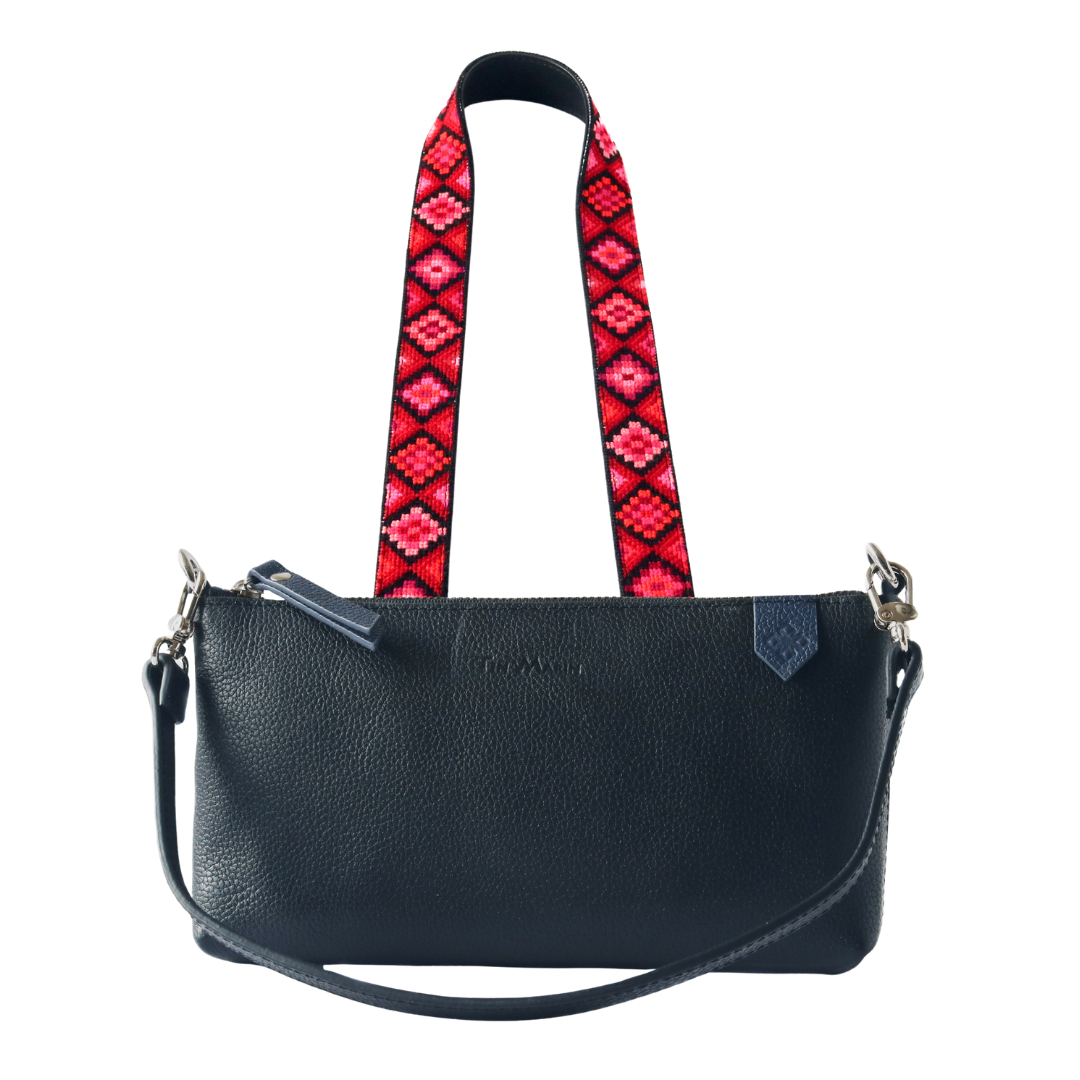 Elia Leather Bag & Mai Woven Strap