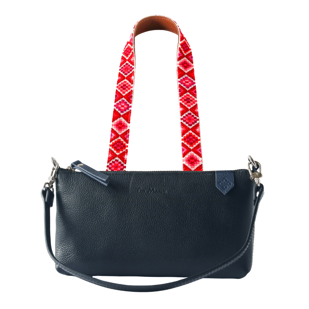 Elia Leather Bag & Mai Woven Strap