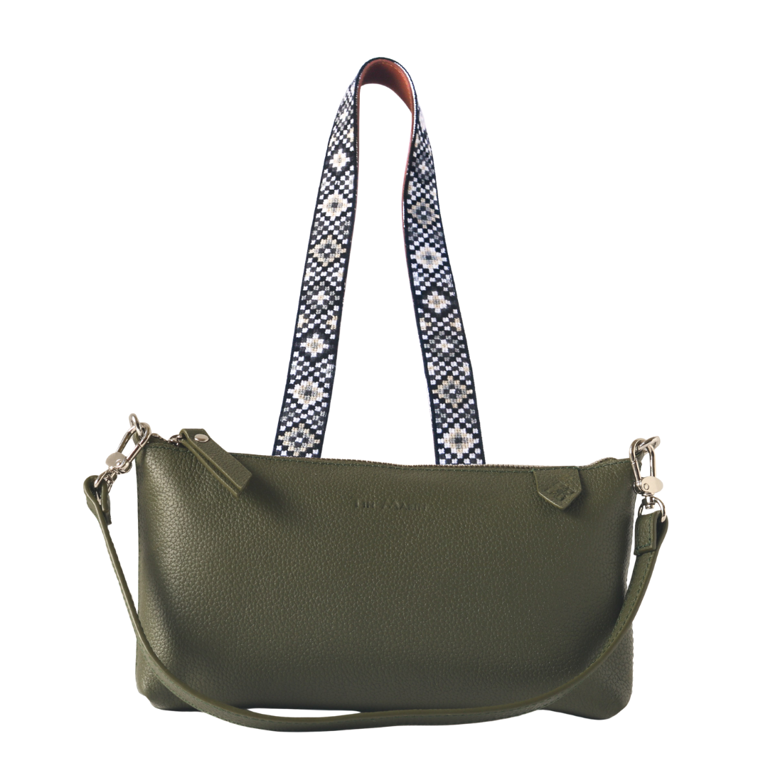 Elia Leather Bag & Mai Woven Strap