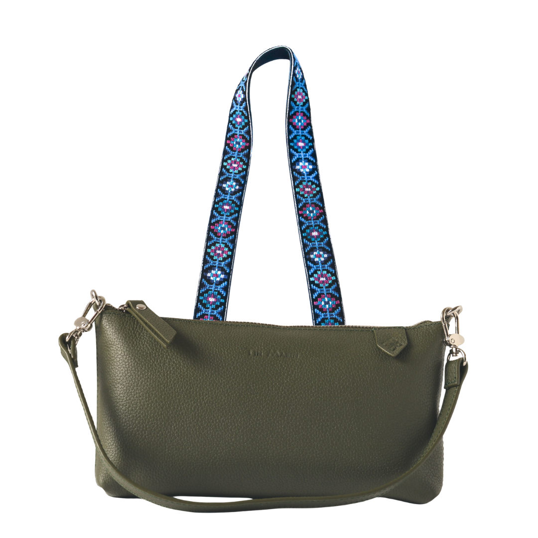 Elia Leather Bag & Mai Woven Strap