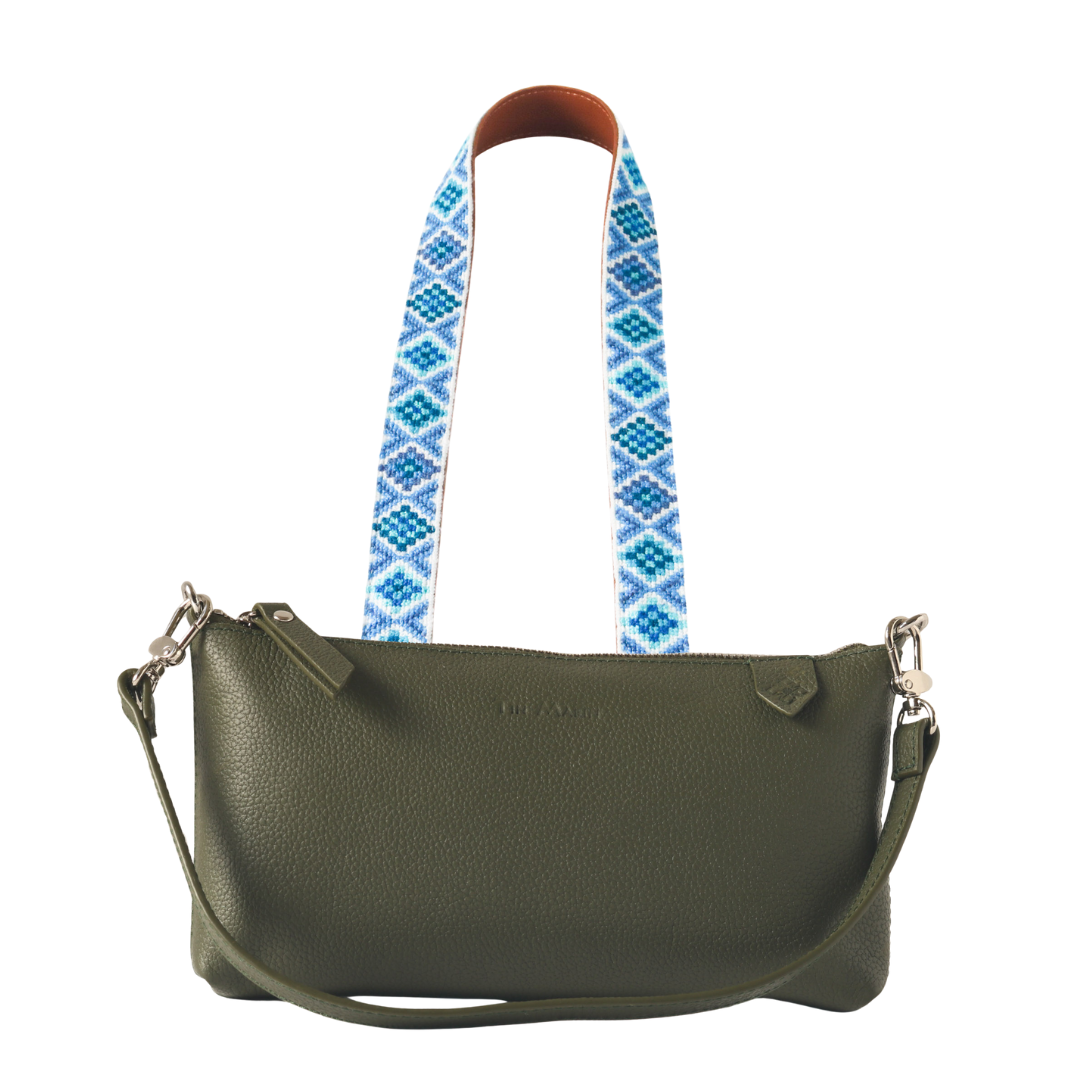 Elia Leather Bag & Mai Woven Strap