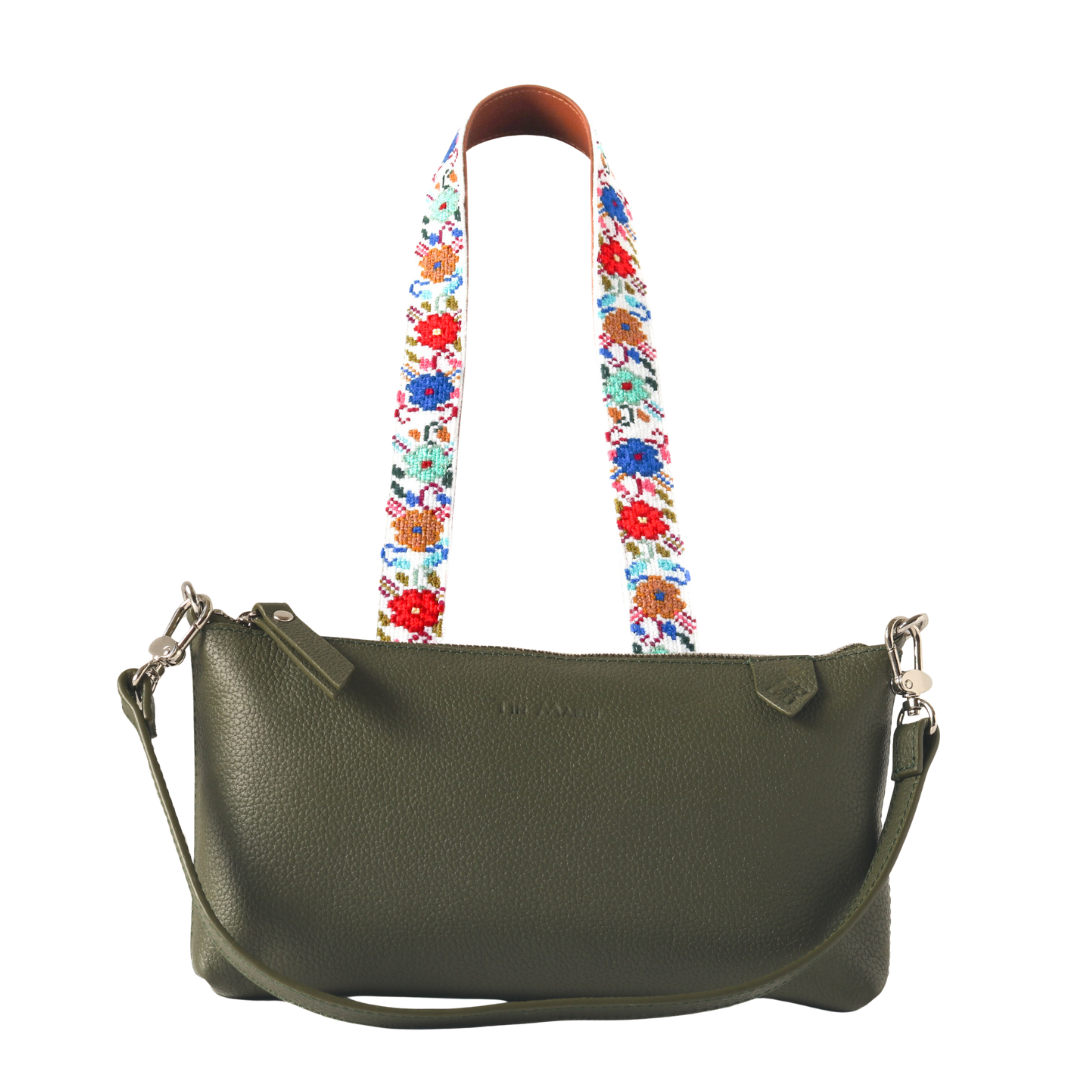 Elia Leather Bag & Mai Woven Strap