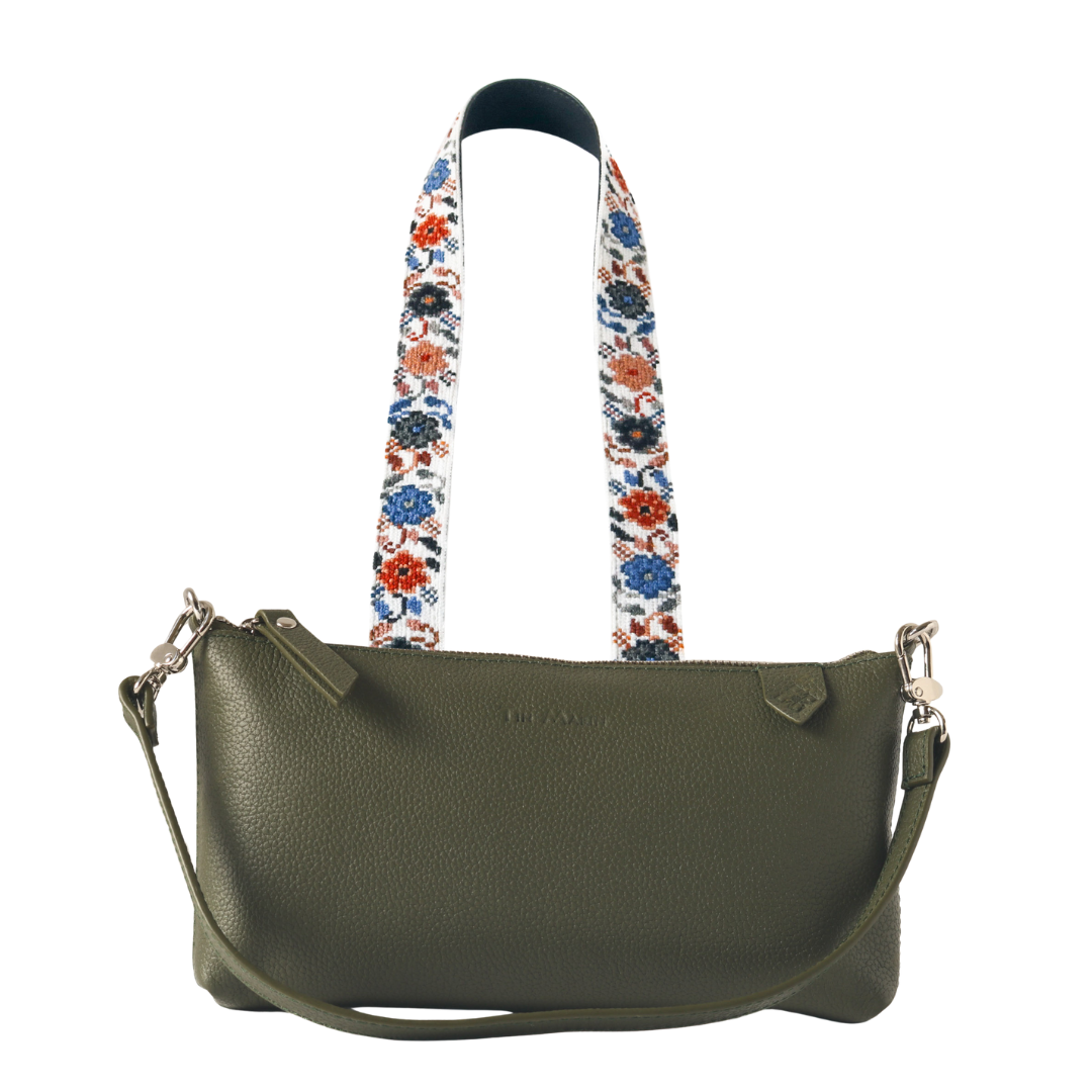 Elia Leather Bag & Mai Woven Strap