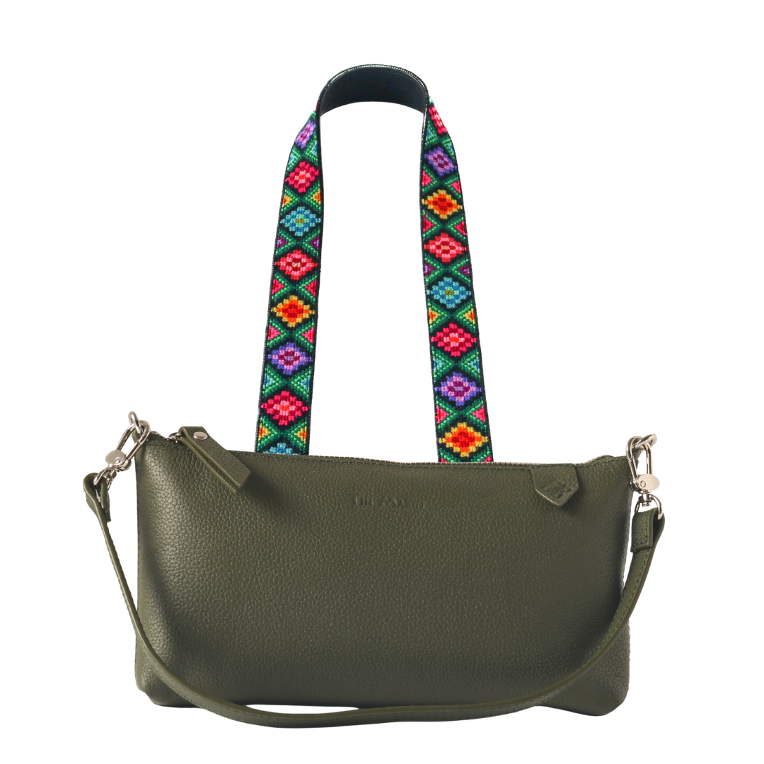 Elia Leather Bag & Mai Woven Strap