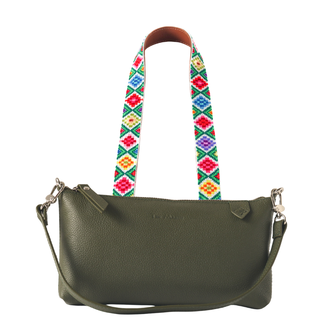 Elia Leather Bag & Mai Woven Strap