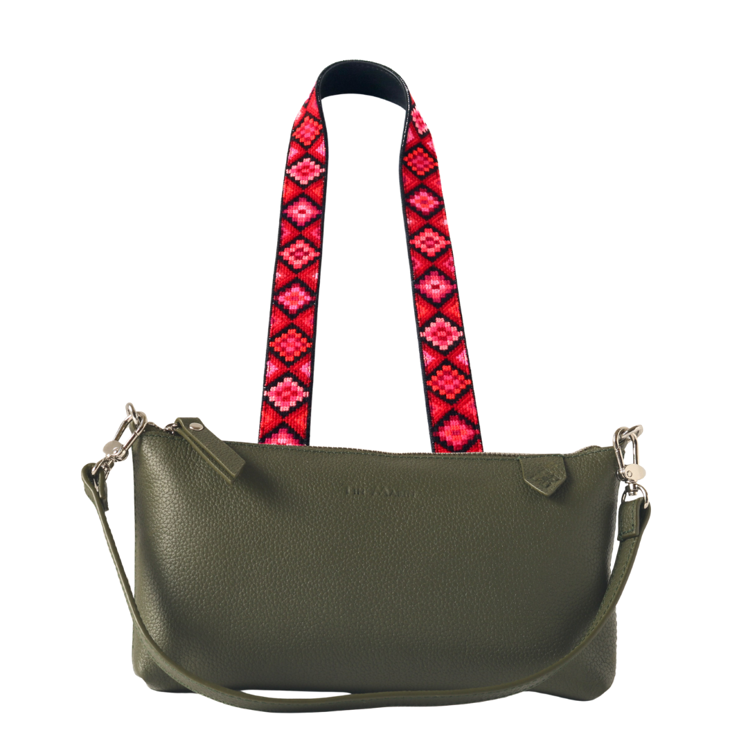 Elia Leather Bag & Mai Woven Strap