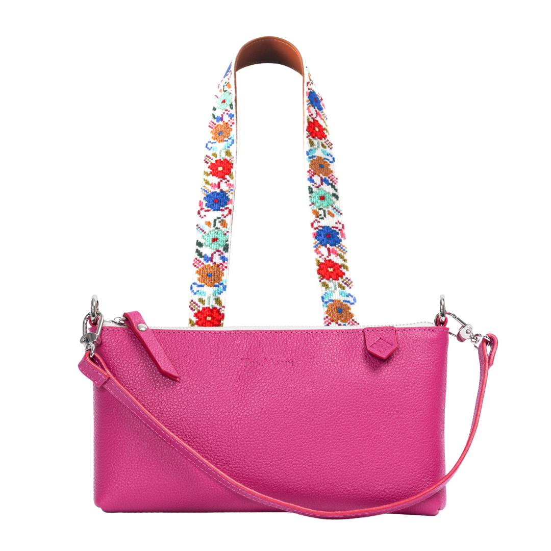 Elia Leather Bag & Mai Woven Strap