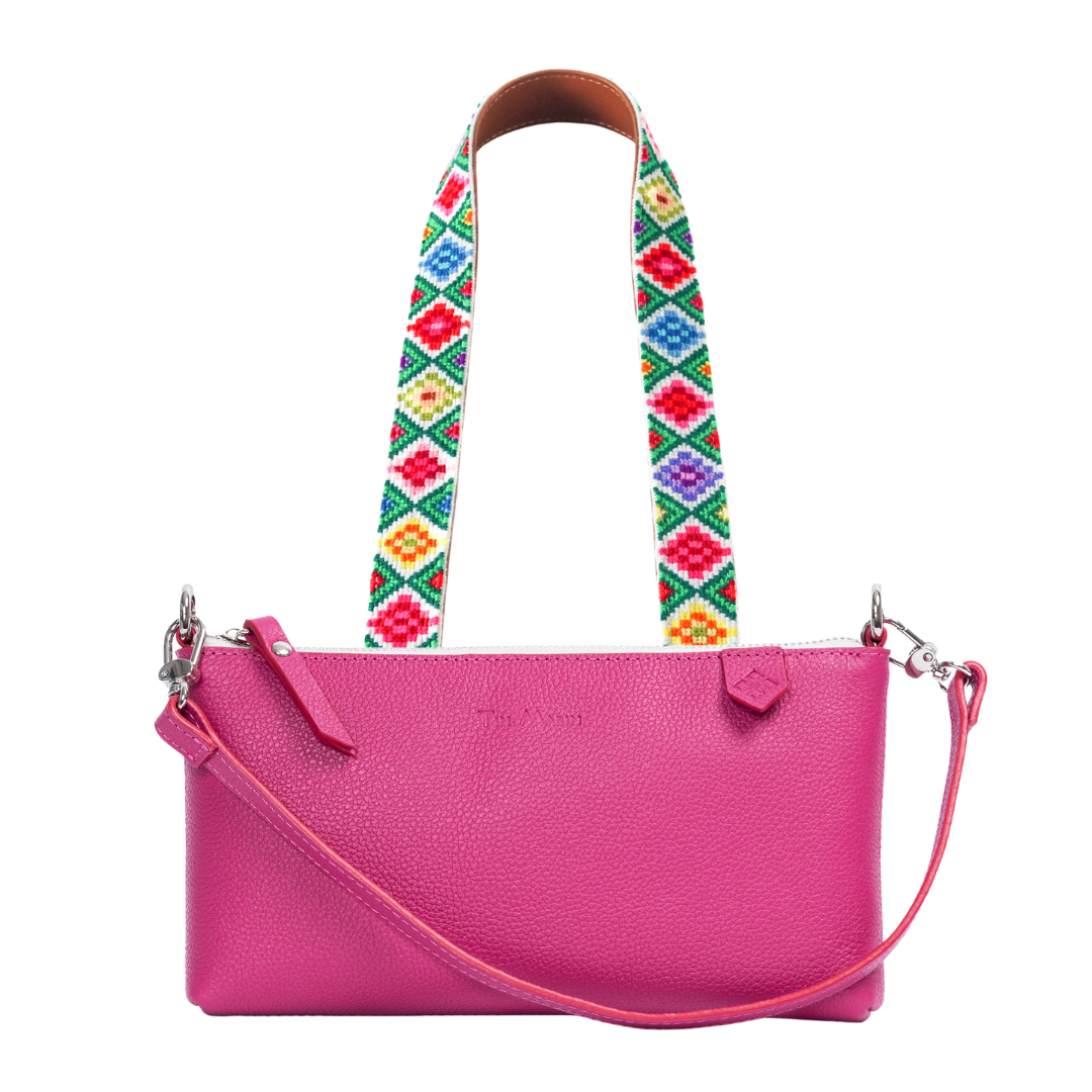 Elia Leather Bag & Mai Woven Strap