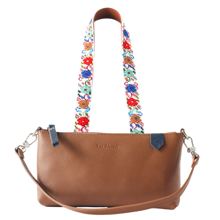 Elia Leather Bag & Mai Woven Strap