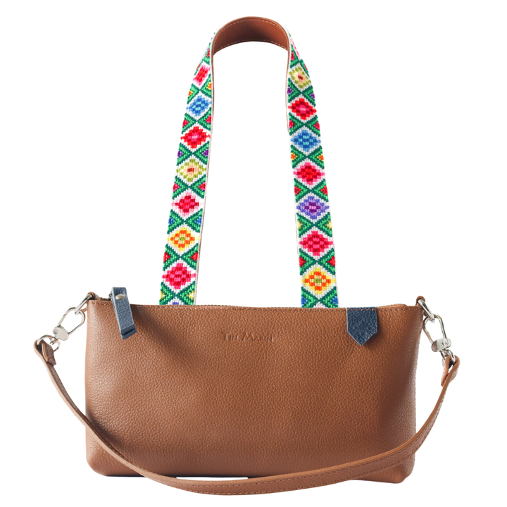 Elia Leather Bag & Mai Woven Strap