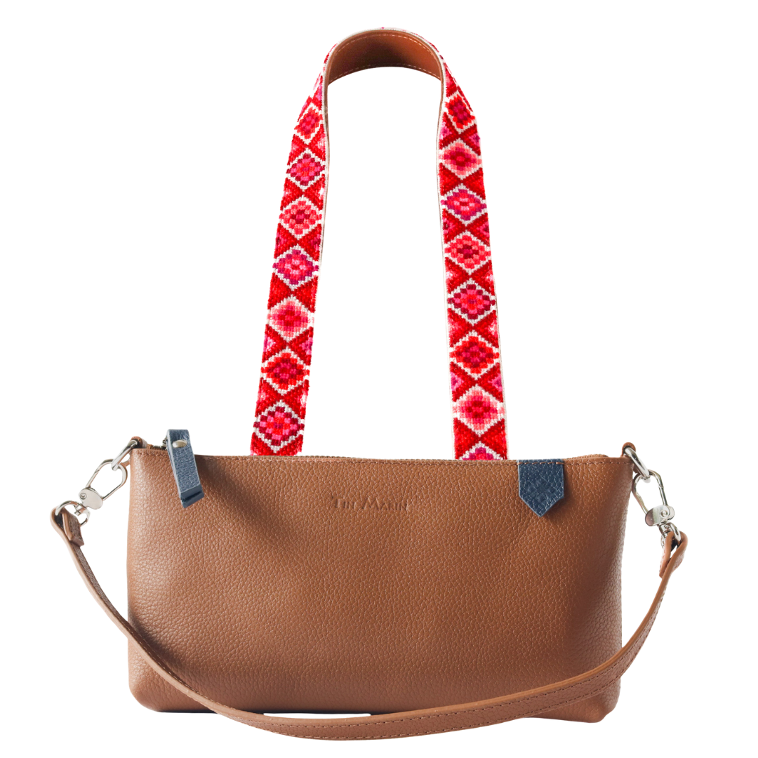 Elia Leather Bag & Mai Woven Strap