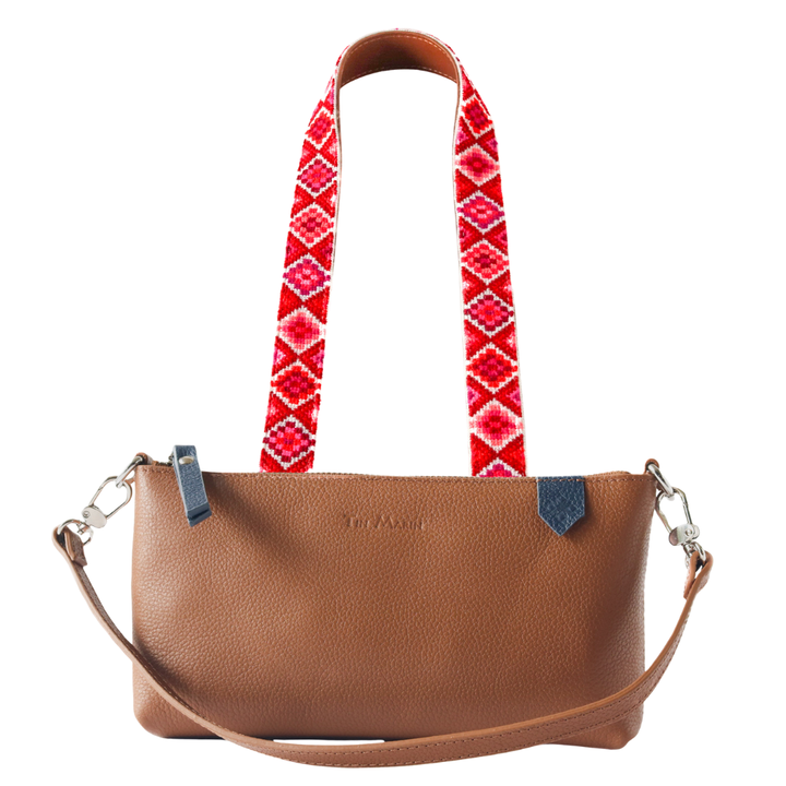 Elia Leather Bag & Mai Woven Strap