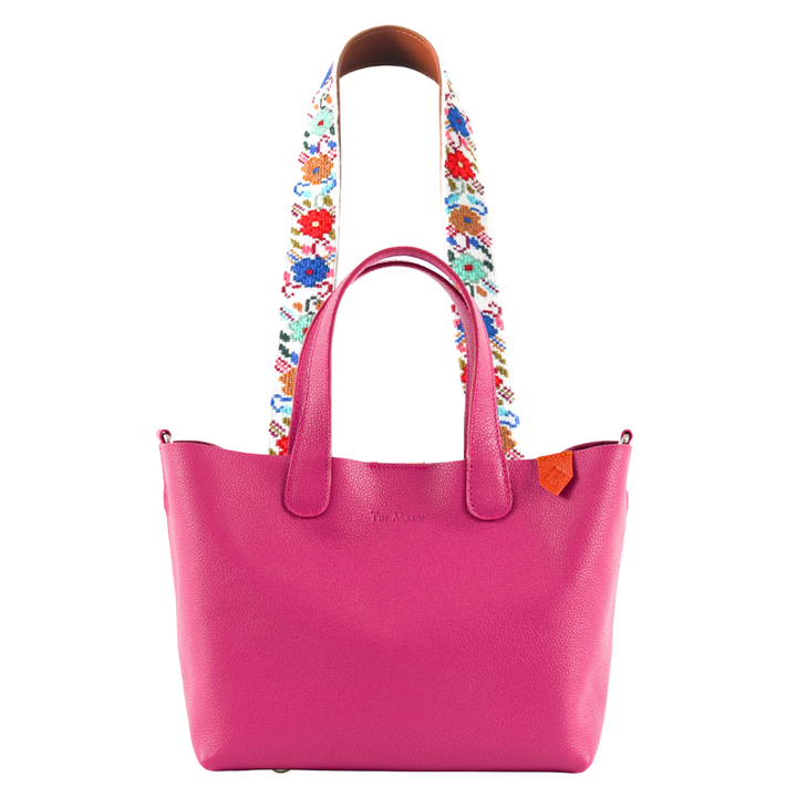 Emma Leather Crossbody Bag & Mai Woven Strap