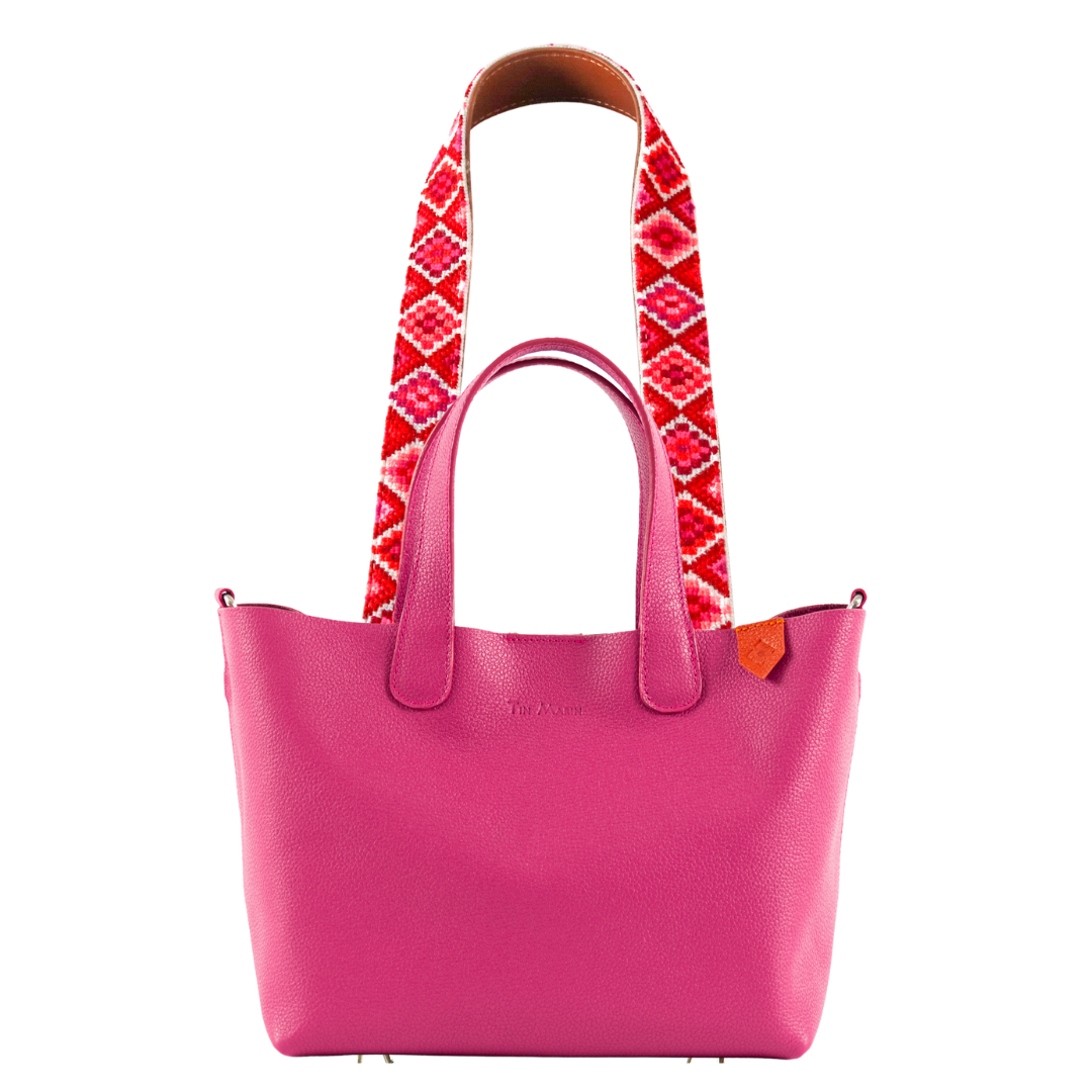 Emma Leather Crossbody Bag & Mai Woven Strap