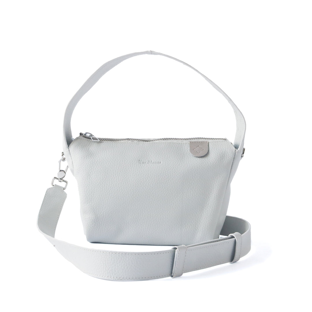 Maina Shoulder Leather Bag - White