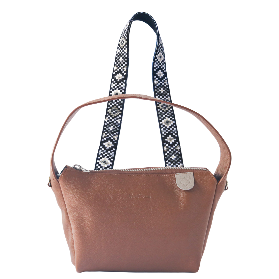 Maina Shoulder Leather Bag & Mai Woven Strap