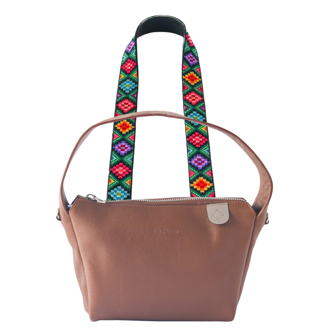 Maina Shoulder Leather Bag & Mai Woven Strap