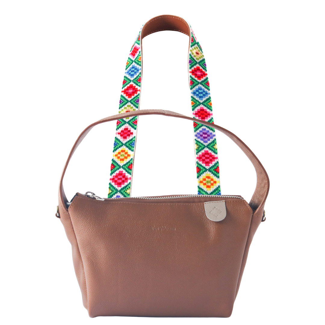 Maina Shoulder Leather Bag & Mai Woven Strap
