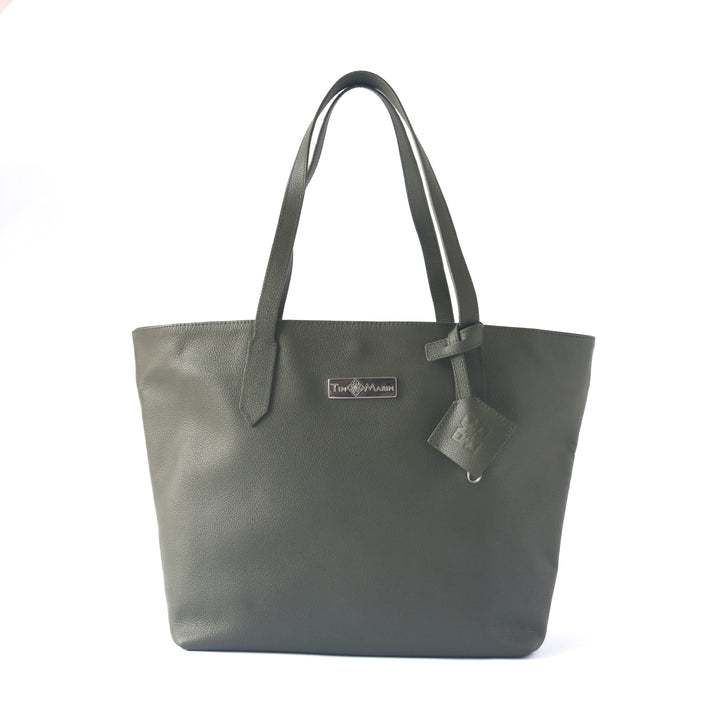 Martina Leather Tote - Green