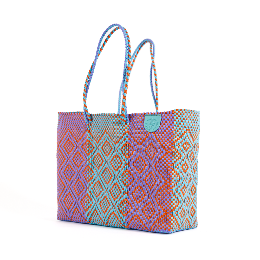 Sunset Woven Super Tote Beach Bag Tin Marin Artisan Bags Tin Marin Brand
