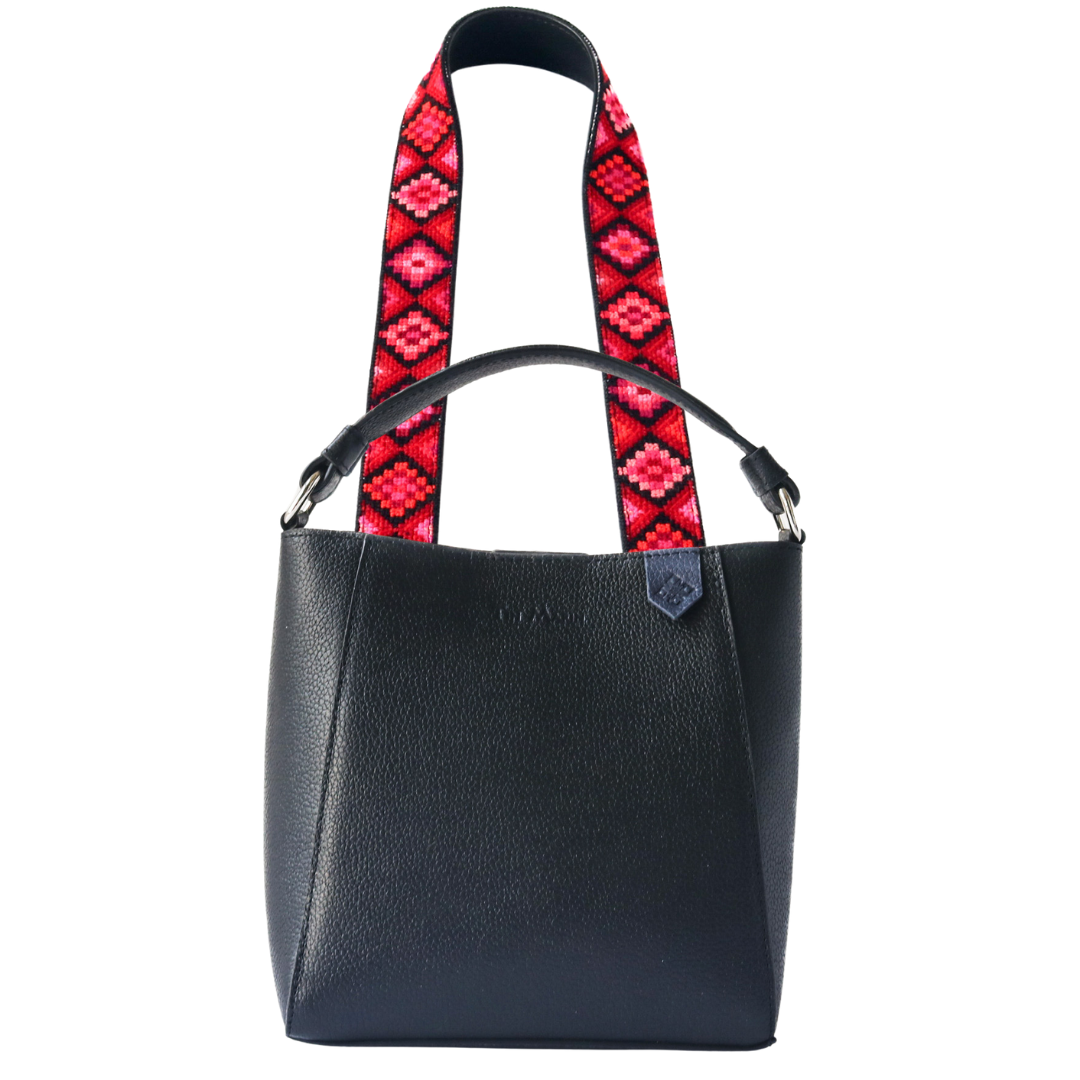 Yaya Leather Bucket Bag & Mai Woven Strap