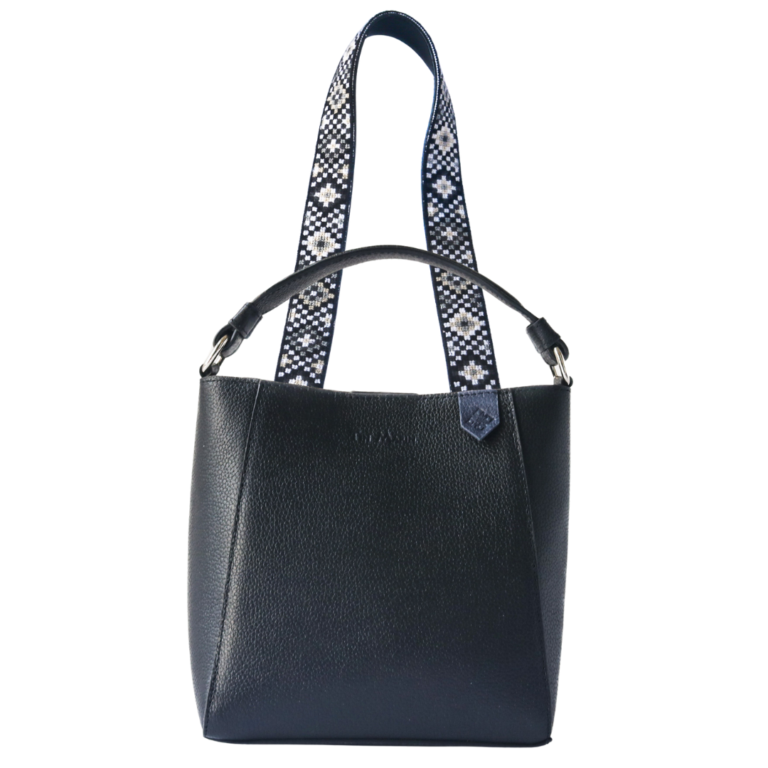 Yaya Leather Bucket Bag & Mai Woven Strap