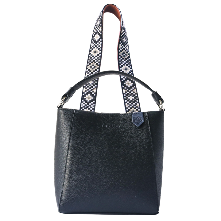 Yaya Leather Bucket Bag & Mai Woven Strap