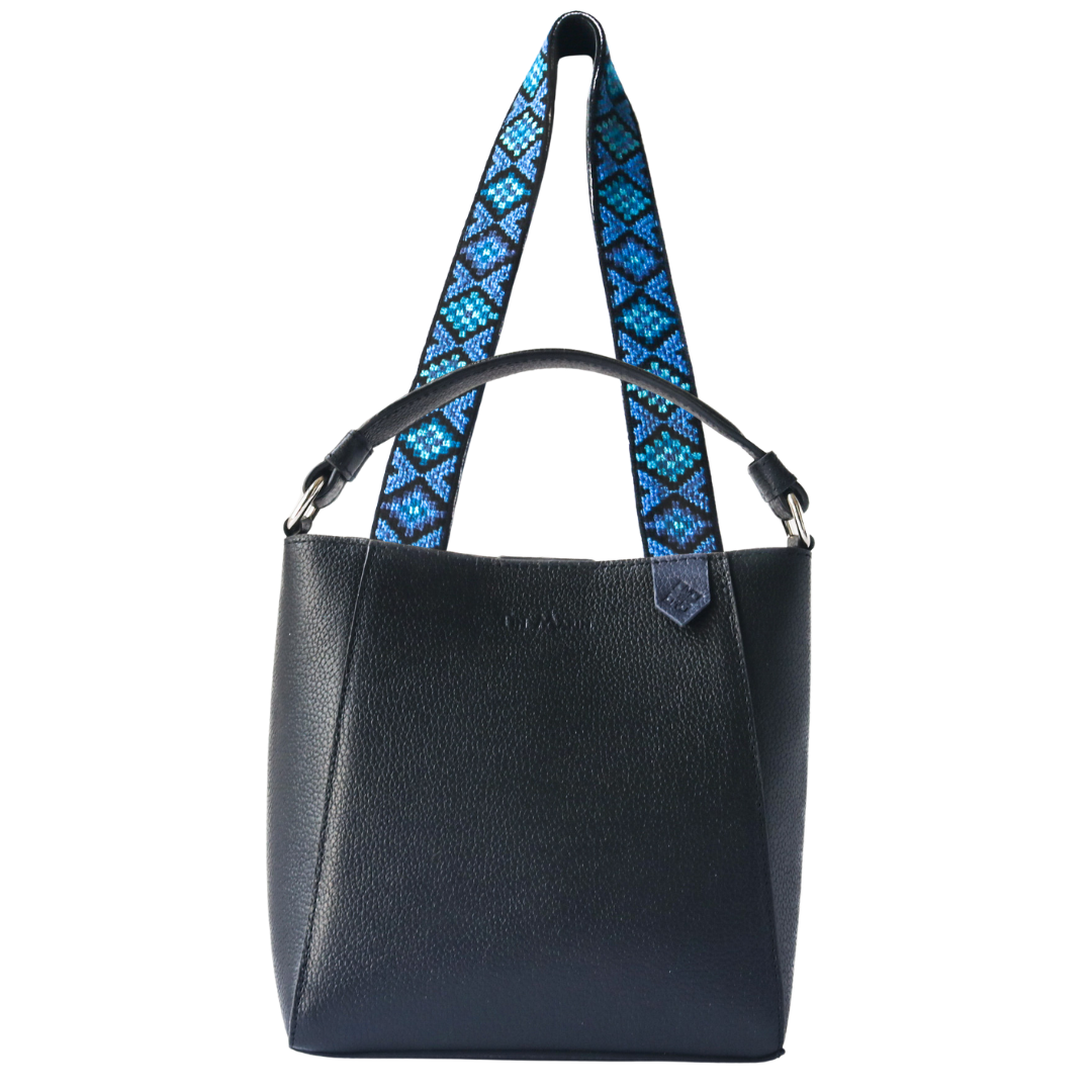 Yaya Leather Bucket Bag & Mai Woven Strap