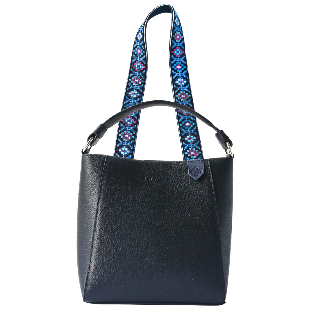 Yaya Leather Bucket Bag & Mai Woven Strap