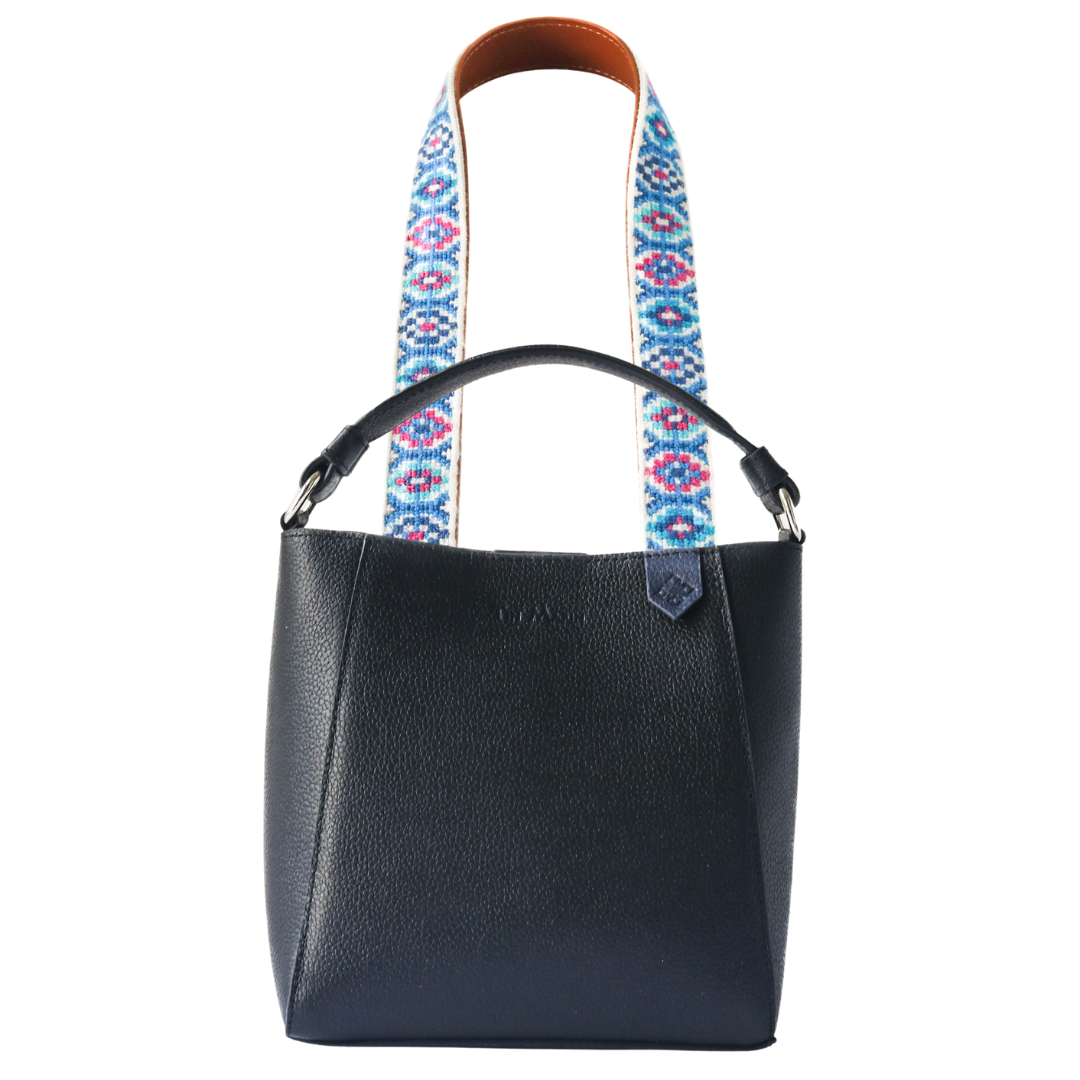 Yaya Leather Bucket Bag & Mai Woven Strap