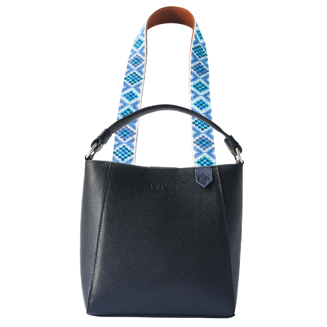 Yaya Leather Bucket Bag & Mai Woven Strap