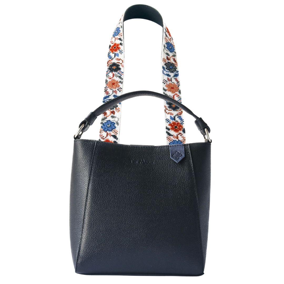 Yaya Leather Bucket Bag & Mai Woven Strap