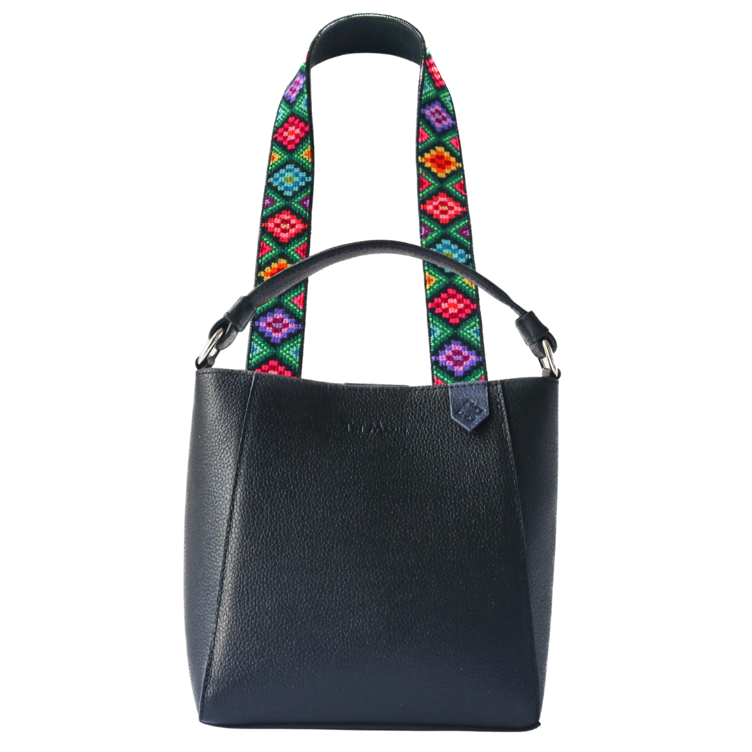 Yaya Leather Bucket Bag & Mai Woven Strap