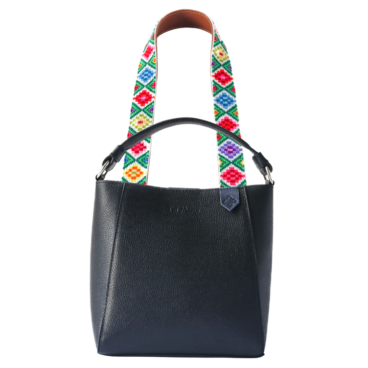 Yaya Leather Bucket Bag & Mai Woven Strap