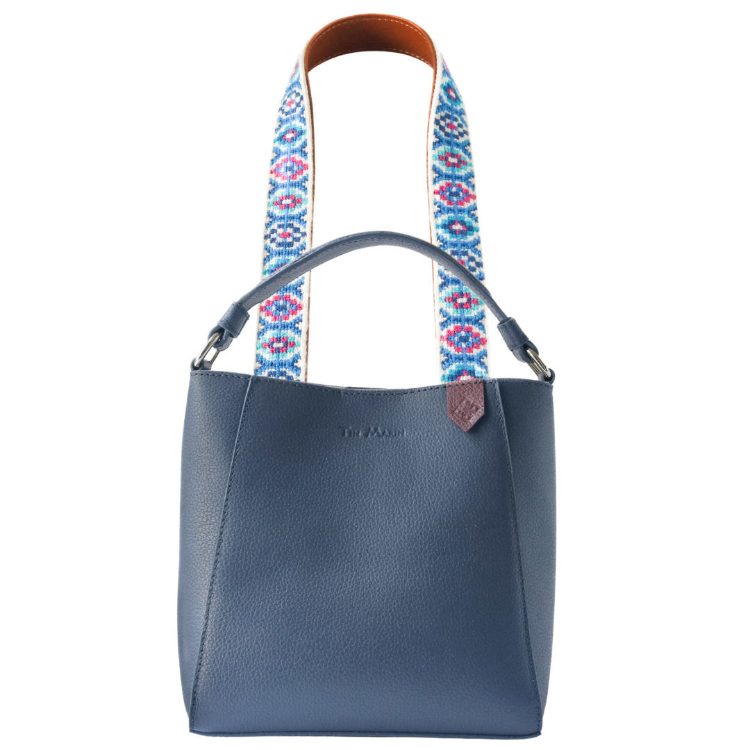 Yaya Leather Bucket Bag & Mai Woven Strap