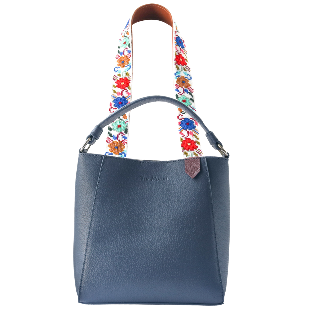 Yaya Leather Bucket Bag & Mai Woven Strap