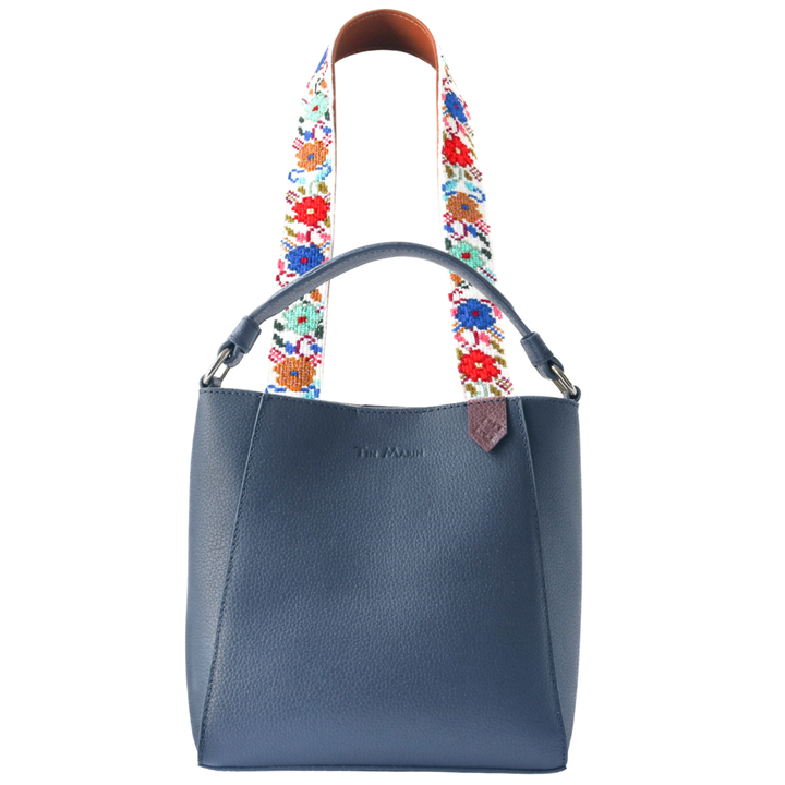 Yaya Leather Bucket Bag & Mai Woven Strap