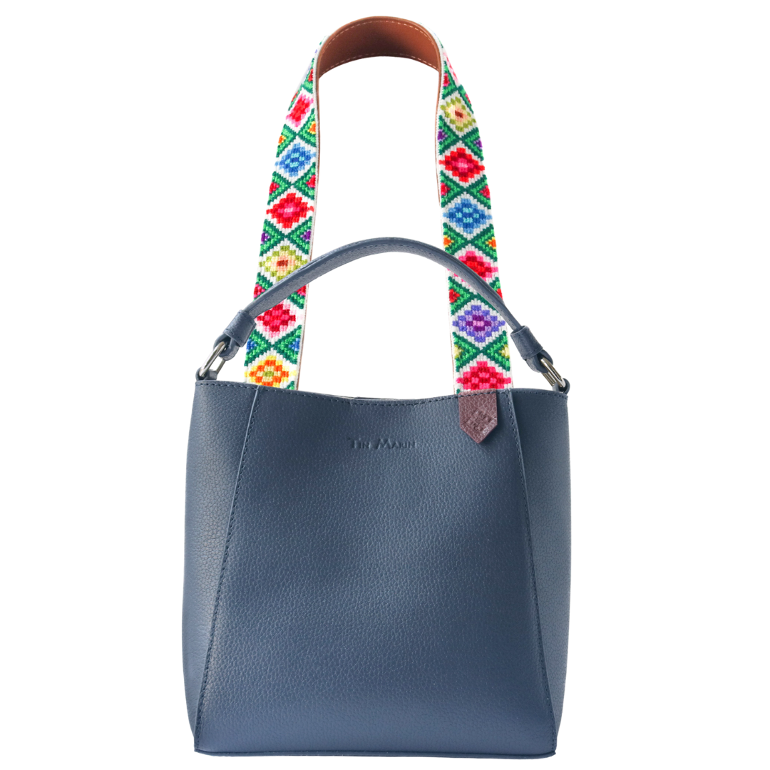 Yaya Leather Bucket Bag & Mai Woven Strap