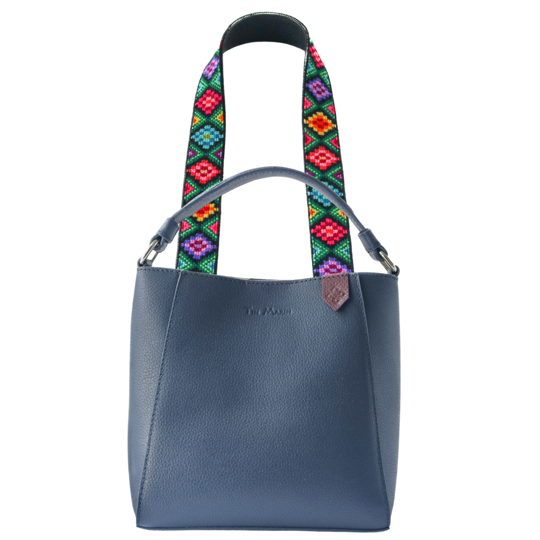 Yaya Leather Bucket Bag & Mai Woven Strap