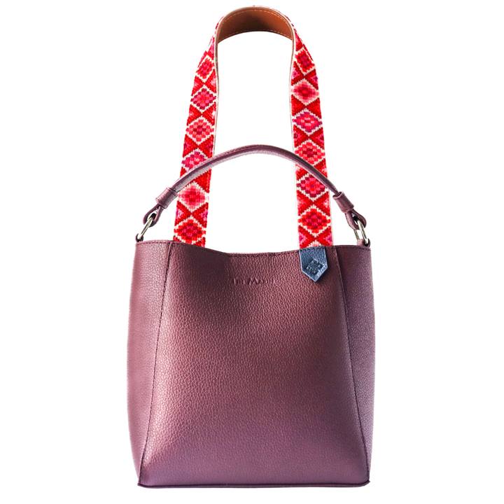 Yaya Leather Bucket Bag & Mai Woven Strap