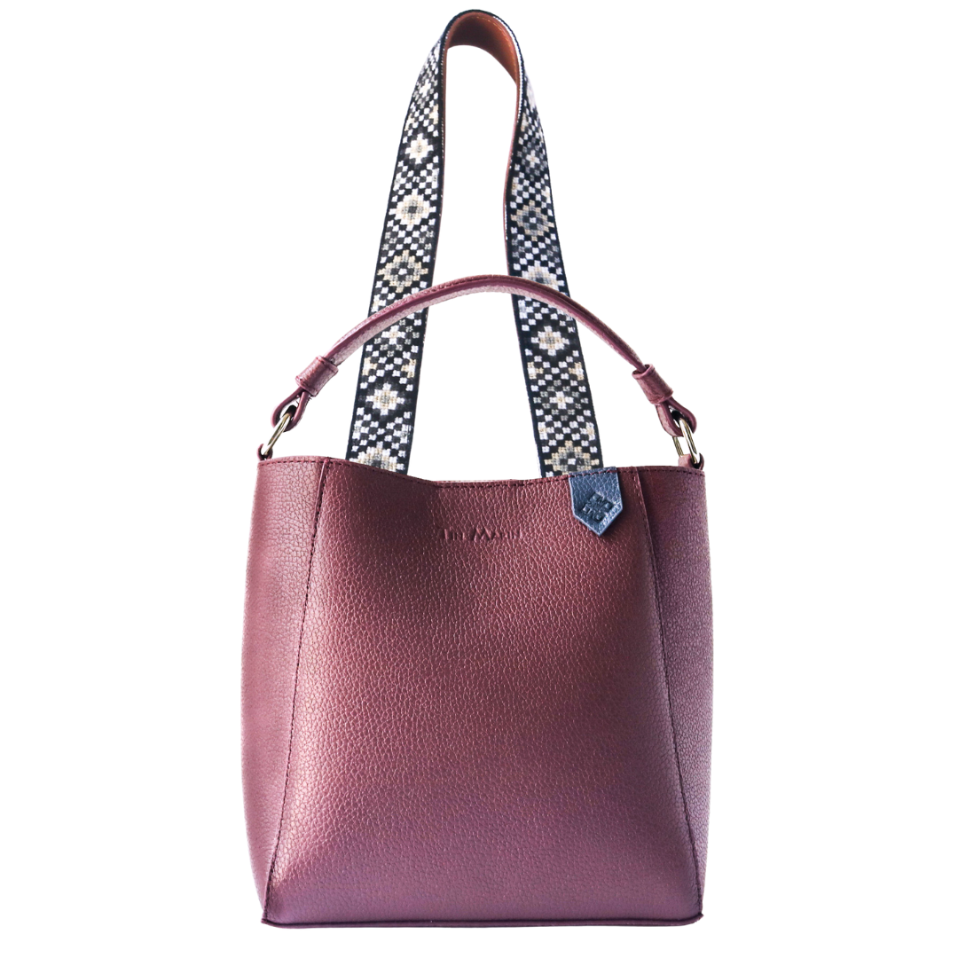 Yaya Leather Bucket Bag & Mai Woven Strap