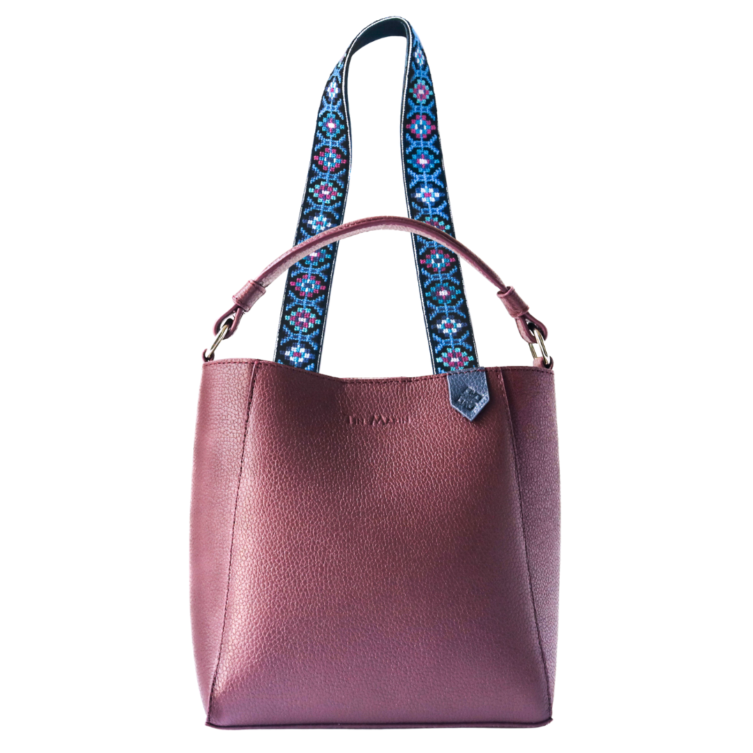 Yaya Leather Bucket Bag & Mai Woven Strap