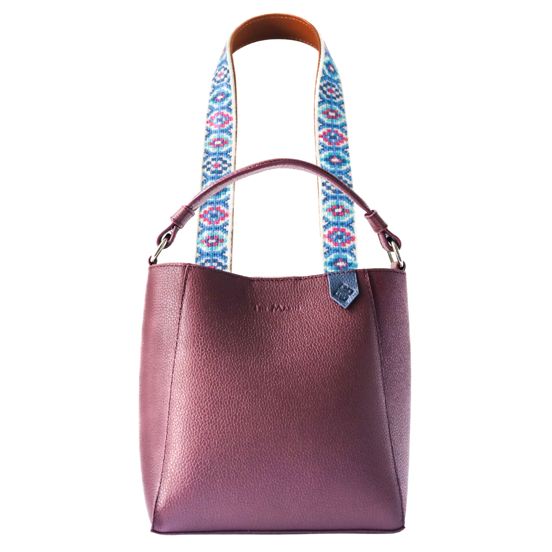 Yaya Leather Bucket Bag & Mai Woven Strap