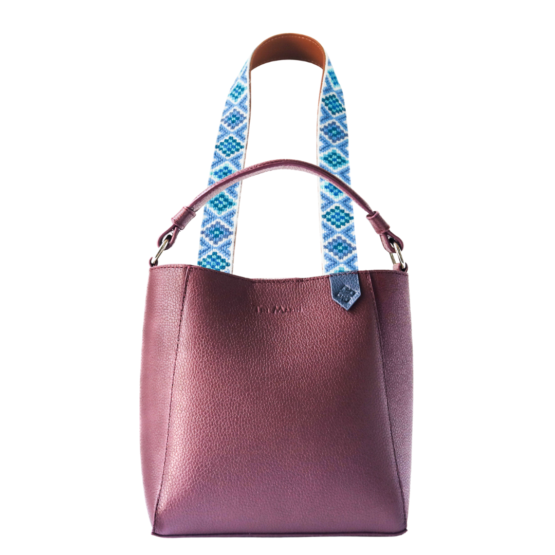 Yaya Leather Bucket Bag & Mai Woven Strap