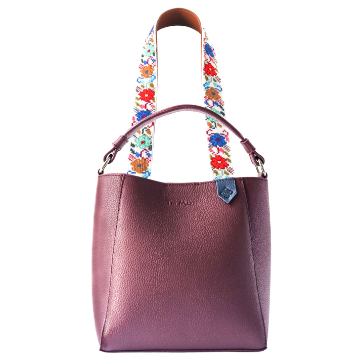 Yaya Leather Bucket Bag & Mai Woven Strap