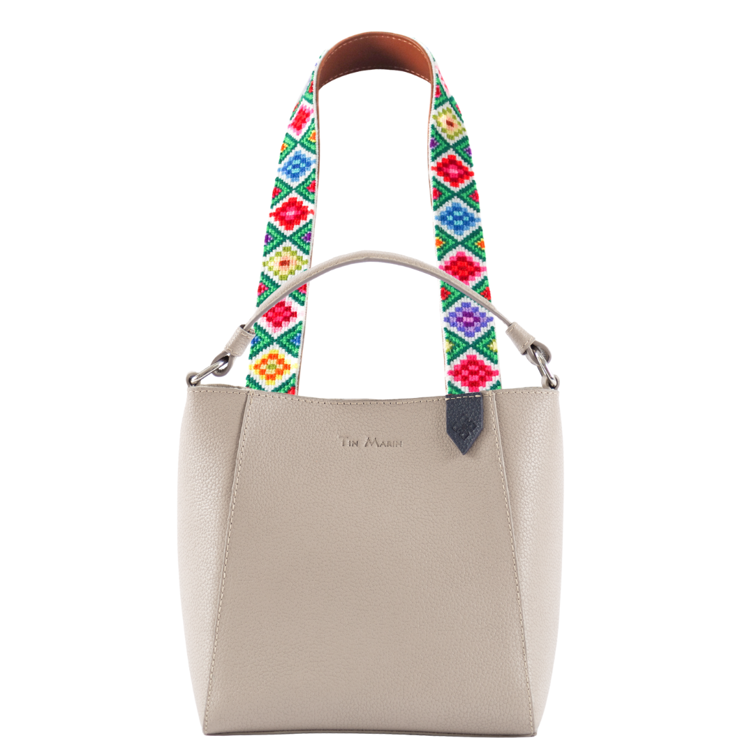 Yaya Leather Bucket Bag & Mai Woven Strap