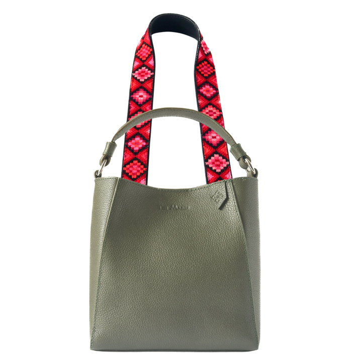 Yaya Leather Bucket Bag & Mai Woven Strap